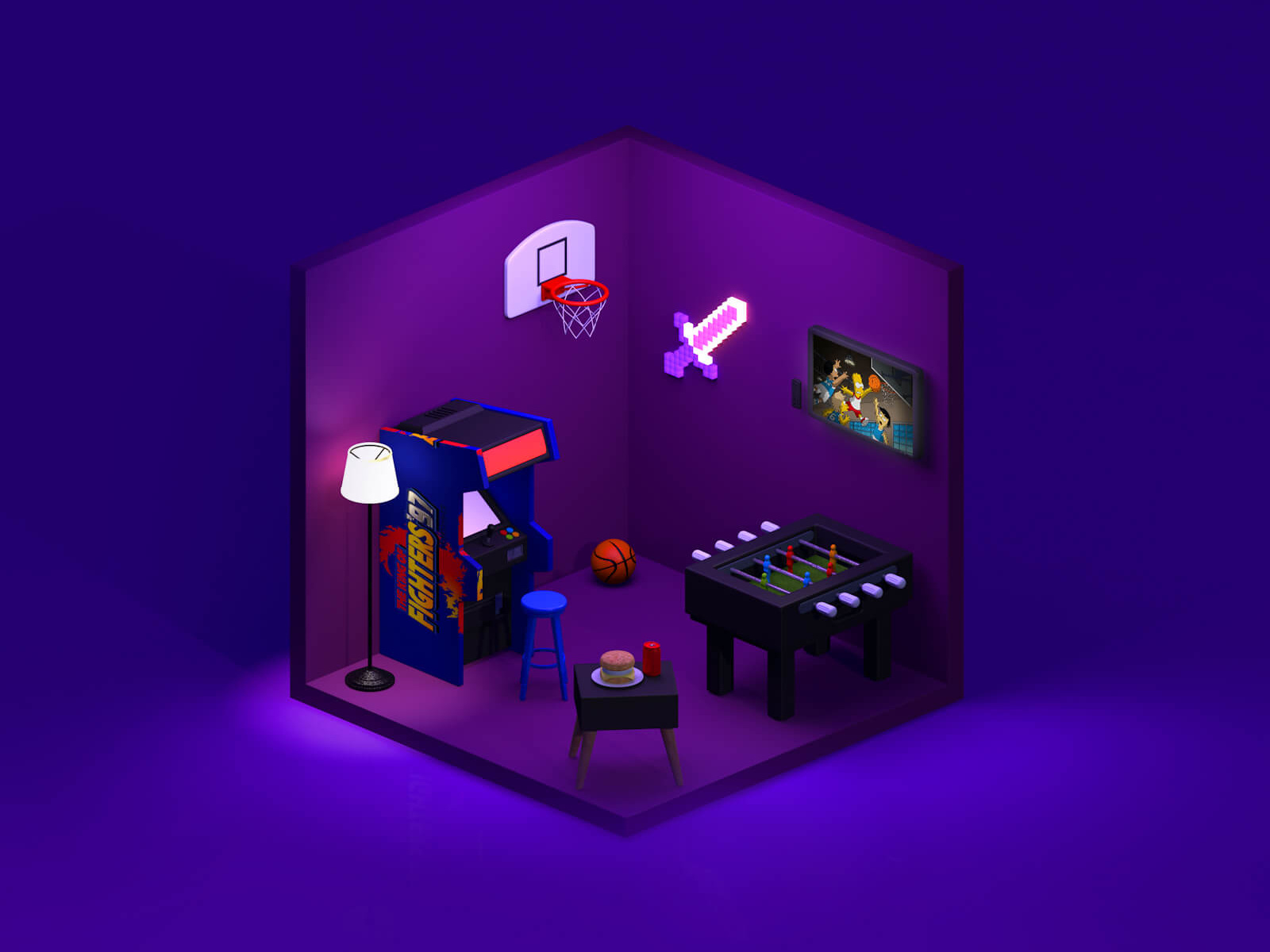 entertainment-room-by-kenly-xu-on-dribbble