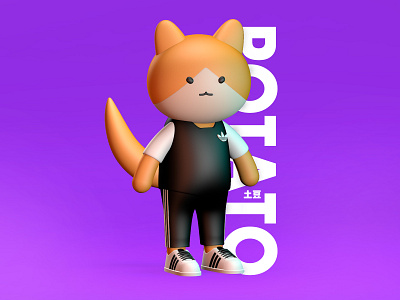 I am Potato adidas cat cinema4d