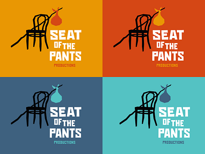 Seat of the Pants logo color variations branding identity illustration logo okthx saul bass theatre typogaphy vector