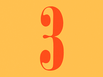 36 days of type - 3 3 36 days of type design digital illustration illustration letter lettering number numbers numerals procreate typography typography design