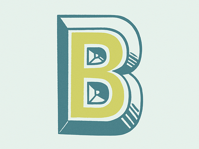 36 days of type - B (second option) 36 days of type b design digital illustration illustration letter lettering procreate typography typography design