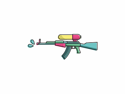 water gun. design dribbble illustration illustrator vector vectorart watergun