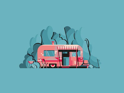 trailer. design dribbble illustration illustrator vector vectorart