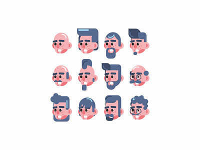 hairstyles. beard character design dribbble hairstyles icon illustration illustrator vector vectorart