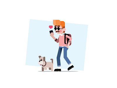 strolling around. character characterdesign design dribbble icons illustration illustrator portrait vector vectorart