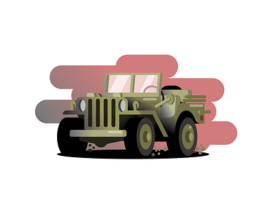 Military jeep car design icons illustration illustrator jeep vector vectorart