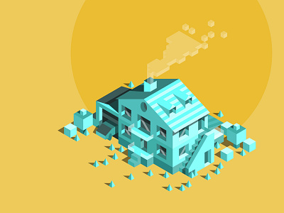 isometric house buildings design dribbble icon illustration illustrator isometric street vector vectorart
