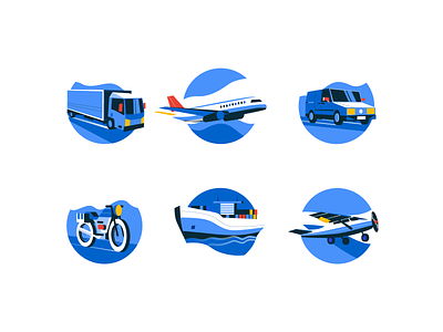 Logistics icons bright color combinations icon font icons interface illustrarion logistic minimal clean web design ico service icons transport user experience user interface ux ui vector icons