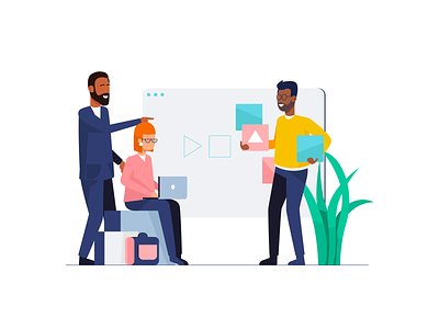 Teamwork & Startup Illustrations character design collaboration coworkers job colorful illustration flat illustration illustration pack minimal clean design startup b2b team work ui ux visual identity work office environment