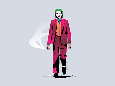 Joker adobe illustrator art bright color combinations character design characterdesign flat illustration joker minimal clean design vector illustration