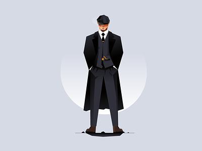 Peaky Blinders adobe illustrator art bright color combinations character design characterdesign flat illustration minimal clean design movie poster peaky blinders thomas shelby vector illustration