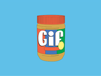 Actually it's pronounced Gif color humor illustration line art style