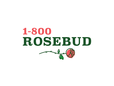 1800-Rosebud 1 800 rosebud 30logos illustration logo rosebud serif thirtylogos thirtylogoschallenge