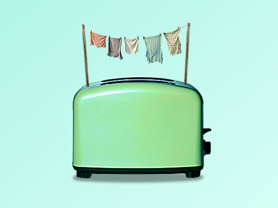 The Toasty Warm Cycle creative laundry minimalist photoshop toaster
