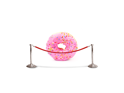 Donut Touch donut minimalist photoshop red rope