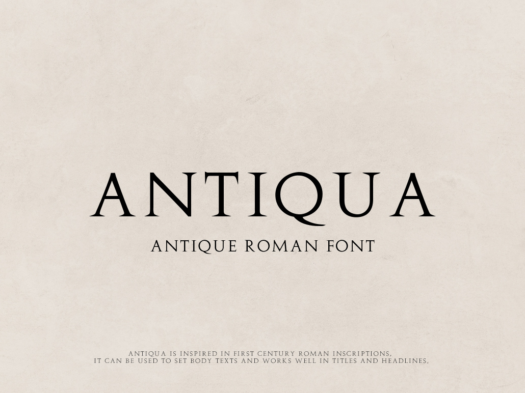 Antiqua - Antique Roman Font by GOICHA on Dribbble