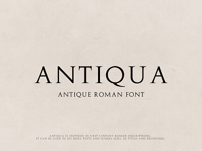 Antiqua - Antique Roman Font antiqua antique antique font body texts century font inscriptions old font roman roman font titles headlines vintage font