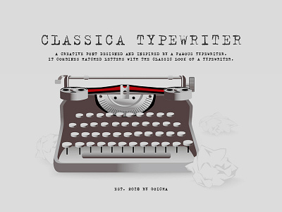 Classica - Hatched Typewriter Font book classic font hatched ink letters machine old font retro type typewriter typewriter font vintage vintage font writer