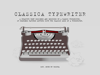 Classica - Hatched Typewriter Font