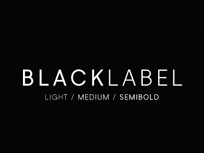 Black Label - Minimal Sans Serif