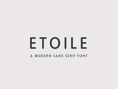 Etoile - Sans Serif Font advertising clean font etoile font headlines minimal minimal font modern sans serif sans serif fonts titles typeface