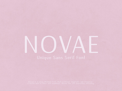 Novae - Unique Sans Serif Font