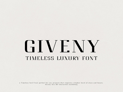 Giveny - Timeless Luxury Font