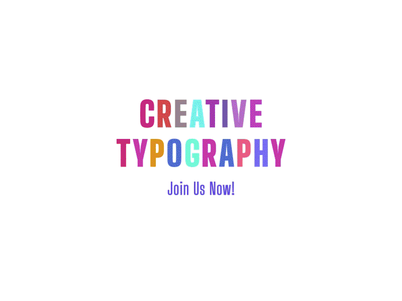 Create Typography - Colorful Animated Text by Pixflow on Dribbble