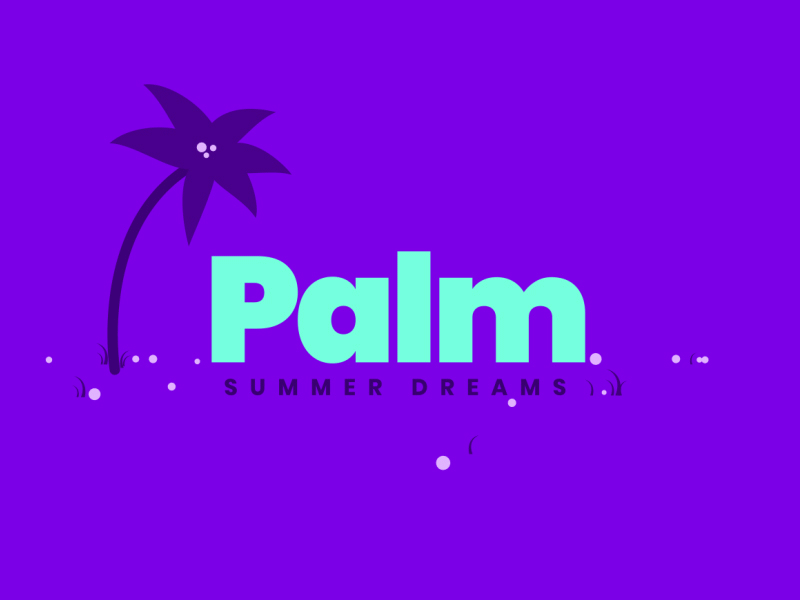Palm - Animated Text adobe after effects animated text animated title animation design dribbble dribbble best shot flat graphic design hello illustration logo minimal modern design motion pixflow premiere pro summer typography vector