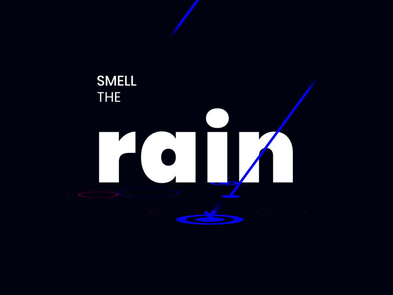 Smell The Rain - Animation adobe aftereffects animation branding creative design dribbble dribbble best shot hello illustration logo minimal motion pixflow popular premiere pro rain title trending typography