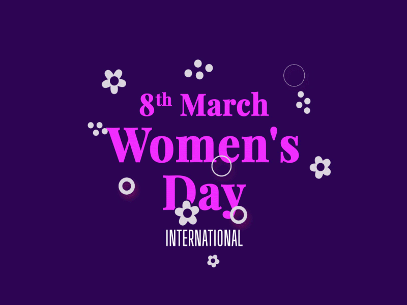 Happy Women's Day 8 march adobe animated animated type animation best designer design dribbble dribbble best shot happy womens day illustration motion pixflow title typography vector woman women women day womens day