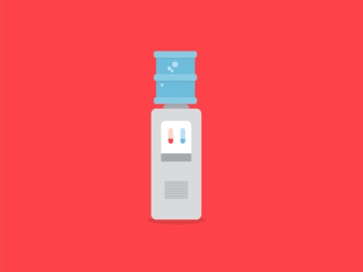 Water Cooler bubbles cool cooler flat illustration pixflow pixityland red summer vectoe water water cooler