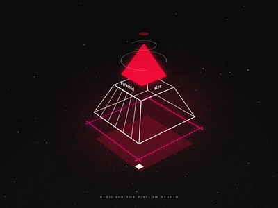 HUD Pyramid 3d abstract ae after effects animation cyberpunk digital fui future high tech hud illustraion motion motion design motion graphic particle particles pyramid sci fi