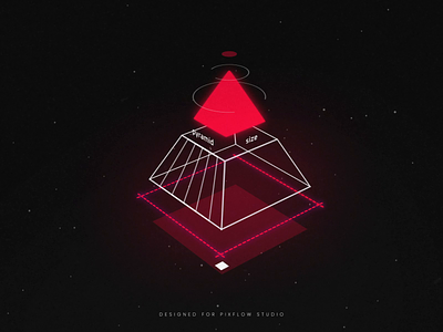 HUD Pyramid 3d abstract ae after effects animation cyberpunk digital fui future high tech hud illustraion motion motion design motion graphic particle particles pyramid sci fi