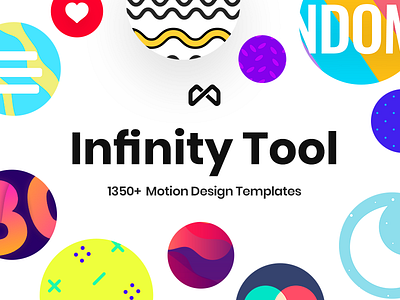 Infinity Tool animation creative flat infinity tool motion motion design motion factory pixflow template title typography ui