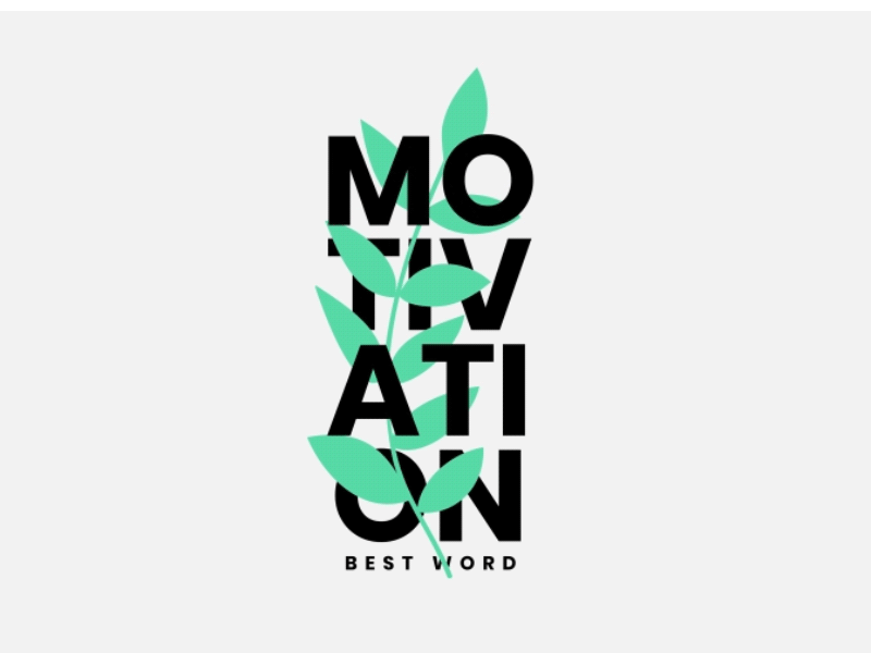Motivation Typography animation grownig infinity tool japanese leaf motion motivation pixflow title typo typography
