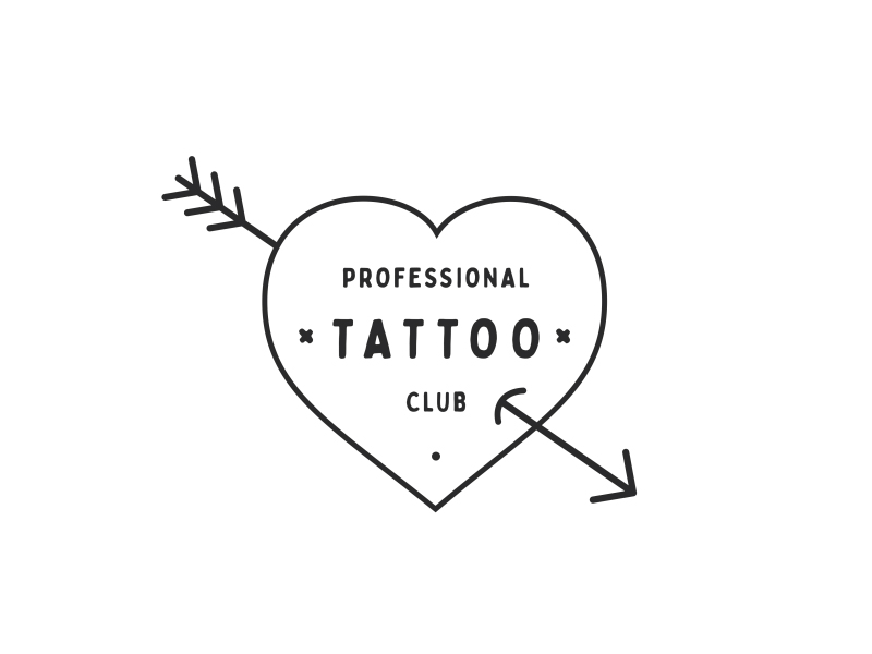 tattoo Badge animation badge funny heart heart logo motion pixflow tattoo tattoo badge title typography vintage vintage logo