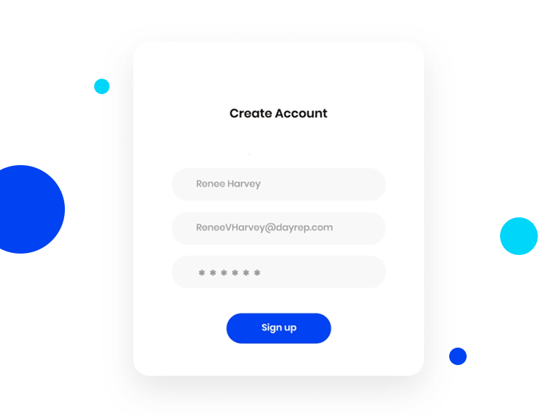 Sign up account animation app application motion pixflow profile sign in sign up ui ux web welcome page