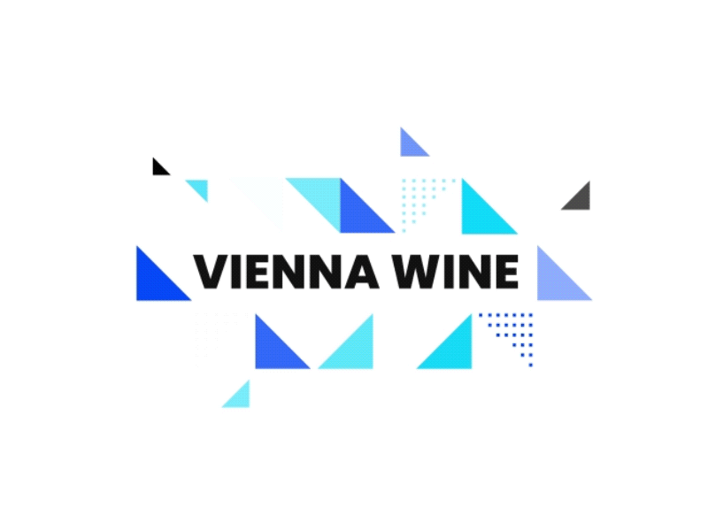 Vienna Wine animation app geometic logo motion pixflow shapes text title typography web website