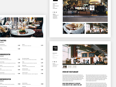 Eten & Zo - Webdesign clean design food foodie grid layout minimal restaurant typography ui webdesign website concept website design white background whitespace xd