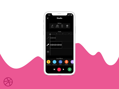 Dribbble Debut - Rapchat app mobile mobile app design music music app ui ux