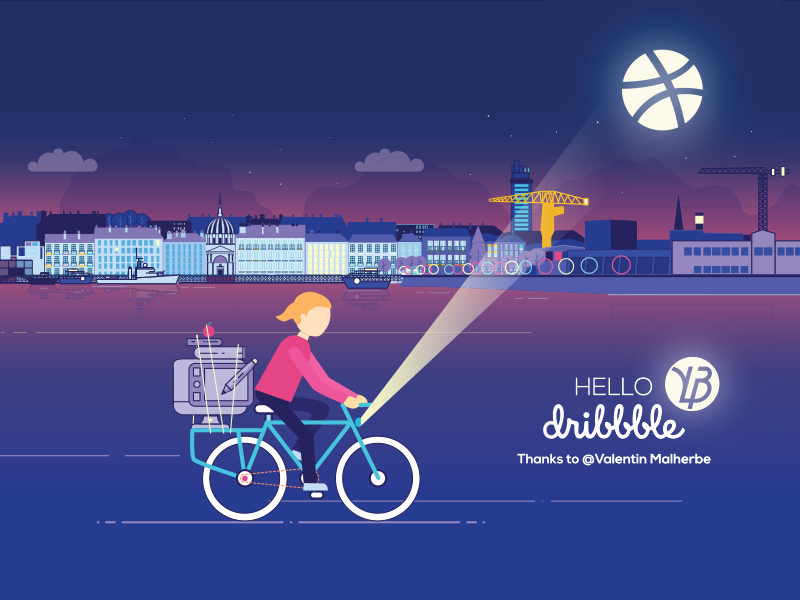 A bike in the night ... hugethanks 1st-shot debut