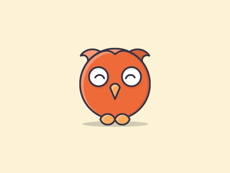 Joyful Owl bird cutemonsters digitalart halloween icondesign illustration joyfulowl mondaymorning monster owl