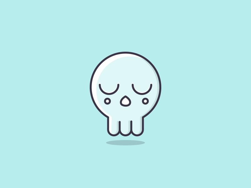 Cute Skull dead pirate halloween digitalart icondesign vectorillustration characterdesign cutecharacters cutemonsters bone skull funskull