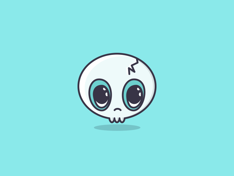 A Very Serious Skull bone characterdesign cutecharacters cutemonsters dead digitalart funskull halloween icondesign pirate seriousskull vectorillustration