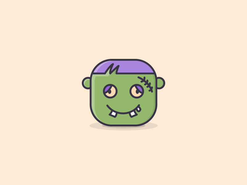 Sleepy Frankenstein vectorillustration monster magic icondesig nicefrankenstein halloween digitalart cutemonsters cutecharacters characterdesign sleepyfrankenstein