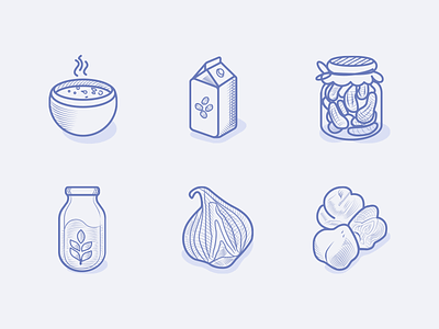 Veggie Food Icons engraving etching greens icons illustration leguminous milk pickles shellfruit vegan vegetarian veggies