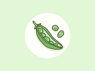 Colored Peas engraving etching fabacea greens icons illustration leguminous pea peas vegan vegetarian veggies