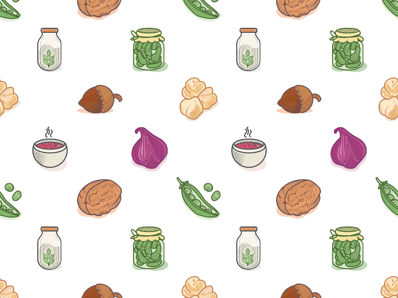 Veggies Icons Pattern icons vegan vegetarian veggies leguminous greens engraving etching illustration shellfruit iconpattern pattern