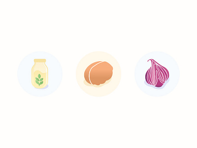 Veggie Food Icons (flat serie) flat gradient icons nut onion soymilk vegan vegetarian veggies walnut